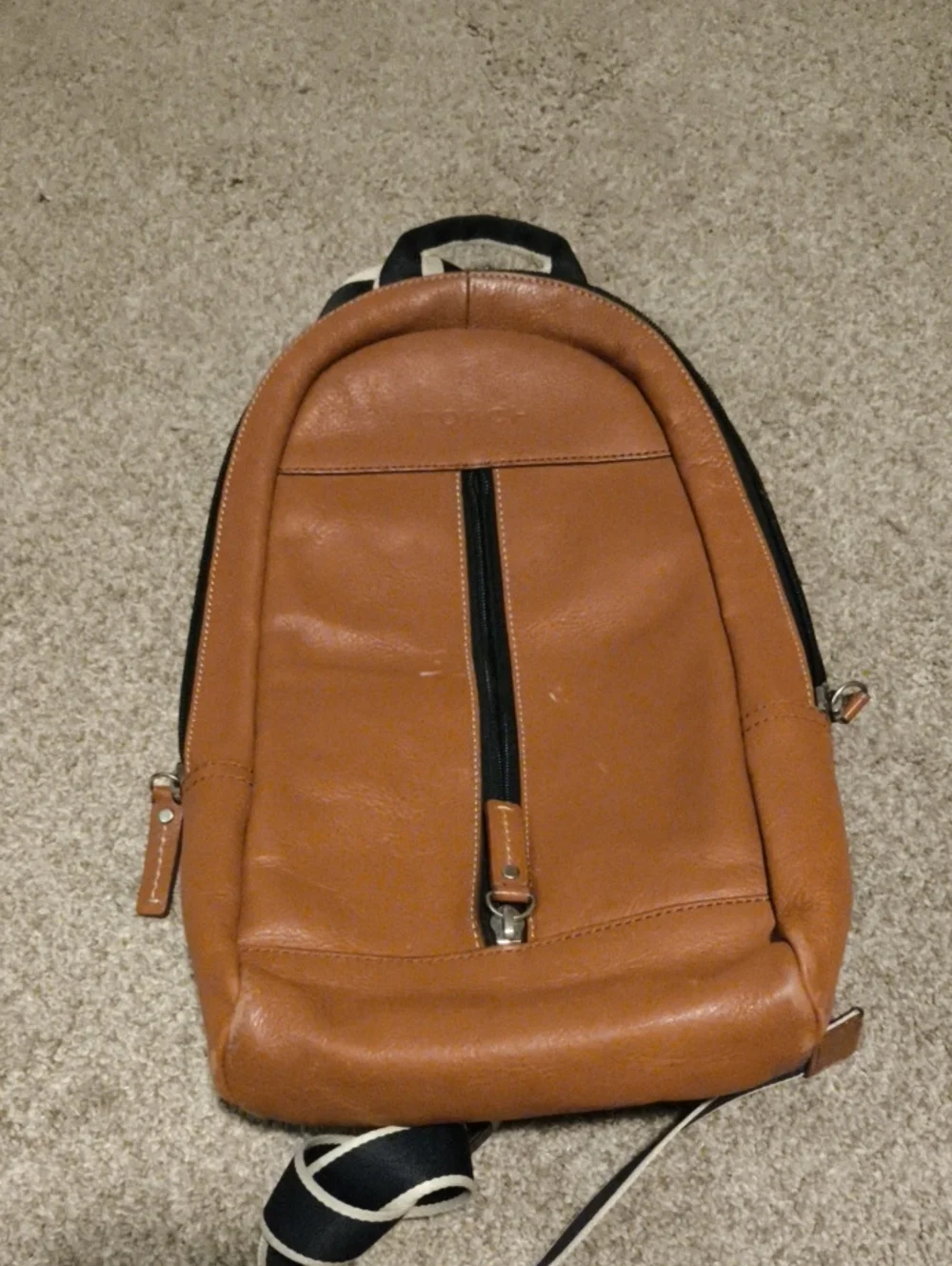 Unisex Tan Leather Sling Bag - Unbranded - Rare